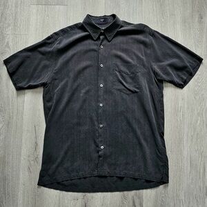 Nautica Men’s Black Short Sleeve Button Down Shirt Sz M